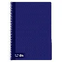 BLOC ESPIRAL A4 TAPA DURA 80 HOJAS 70 GRAMOS CUADRO 4MM AZUL OSCURO RAYLU