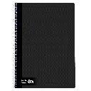 BLOC ESPIRAL A4 TAPA DURA 80 HOJAS 70 GRAMOS CUADRO 4MM NEGRO RAYLU