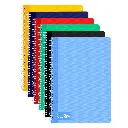 BLOC ESPIRAL A4 TAPA DURA 80 HOJAS 70 GRAMOS CUADRO 5MM COLORES SURTIDOS RAYLU