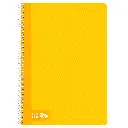BLOC ESPIRAL A4 TAPA DURA 80 HOJAS 70 GRAMOS HORIZONTAL AMARILLO RAYLU