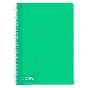 BLOC ESPIRAL A4 TAPA DURA 80 HOJAS 70 GRAMOS PAUTA 3,5MM VERDE RAYLU