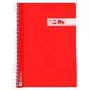 BLOC ESPIRAL A4 TAPA PLASTICO 80 HOJAS 90 GRAMOS HORIZONTAL ROJO RAYLU