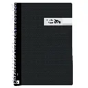 BLOC ESPIRAL A4 TAPA PLASTICO 80 HOJAS 90 GRAMOS HORIZONTAL NEGRO RAYLU