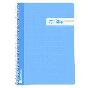 BLOC ESPIRAL A4 TAPA PLASTICO 80 HOJAS 90 GRAMOS HORIZONTAL AZUL CLARO RAYLU