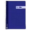 BLOC ESPIRAL A4 TAPA PLASTICO 80 HOJAS 90 GRAMOS PAUTA 3,5MM AZUL OSCURO RAYLU