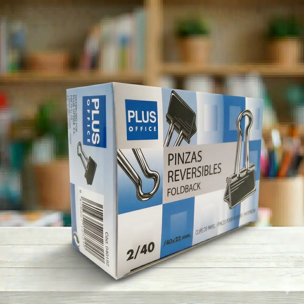 PINZAS FOLDBACK MAKRO 40 MM CAJA 12