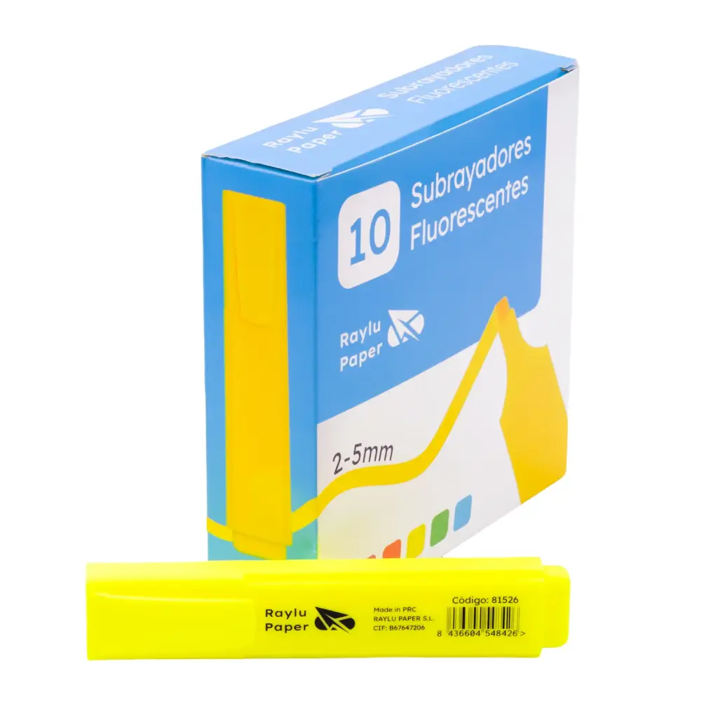 MARCADOR FLUORESCENTE RAYLU RAYLIGHT AMARILLO