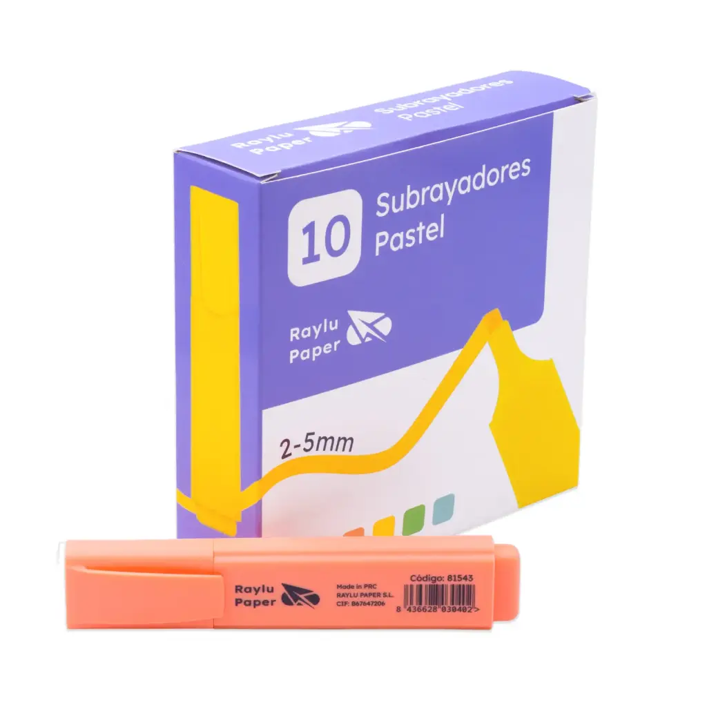 MARCADOR FLUORESCENTE RAYLU RAYLIGHT NARANJA PASTEL