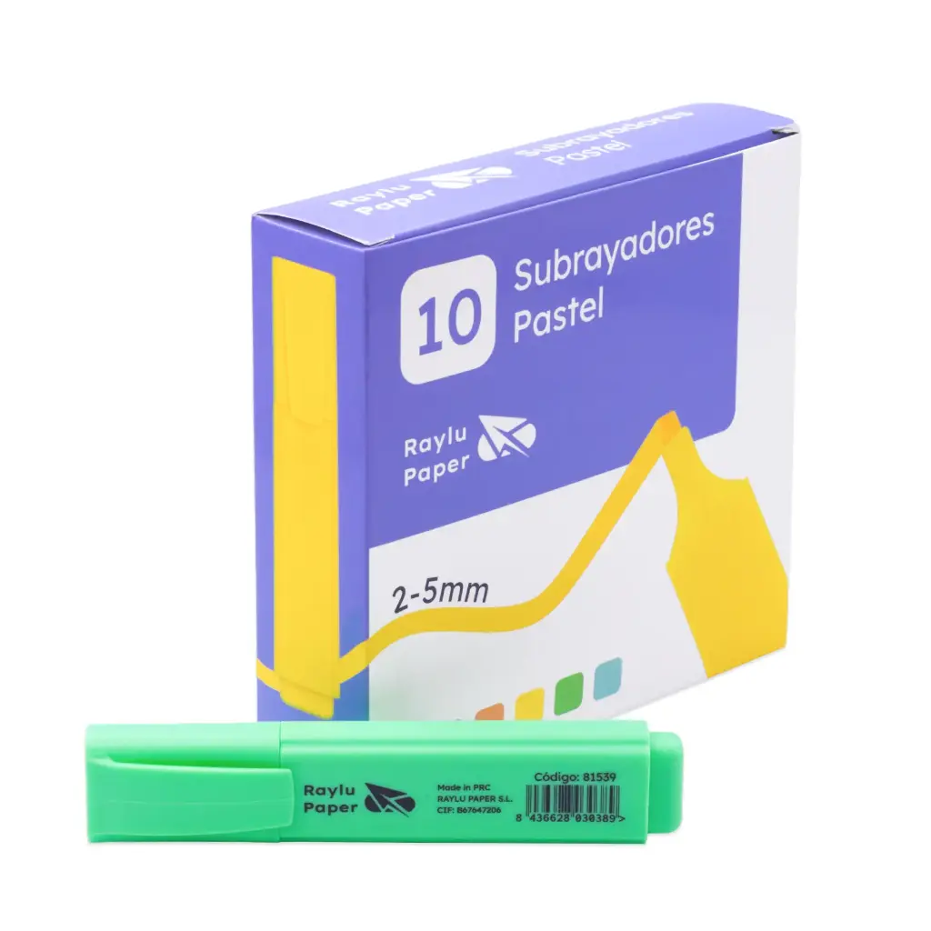 MARCADOR FLUORESCENTE RAYLU RAYLIGHT VERDE PASTEL