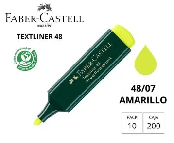 MARCADOR FLUORESCENTE FABER-CASTELL 48-07 AMARILLO