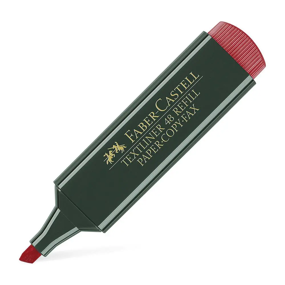 MARCADOR FLUORESCENTE FABER-CASTELL 48-07 ROJO