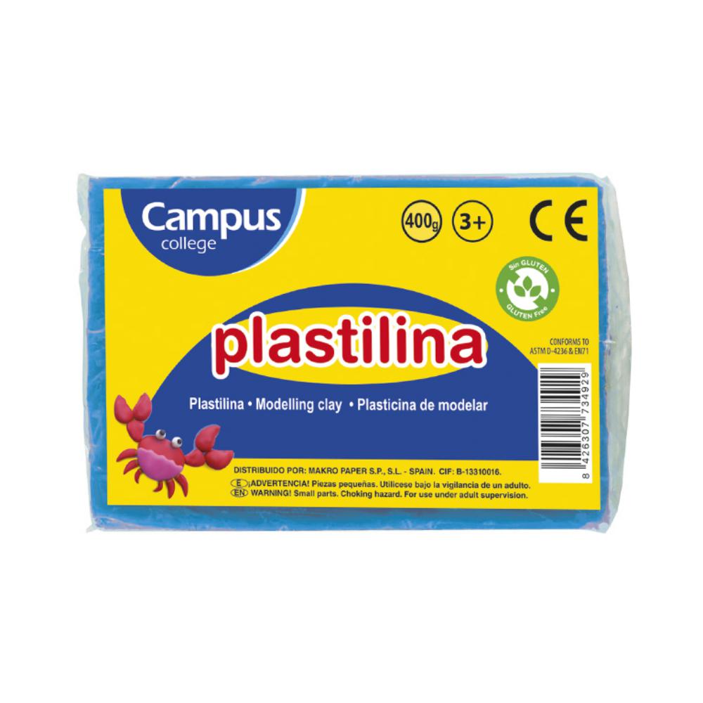 PLASTILINA CAMPUS GRANDE 400G AZUL CLARO