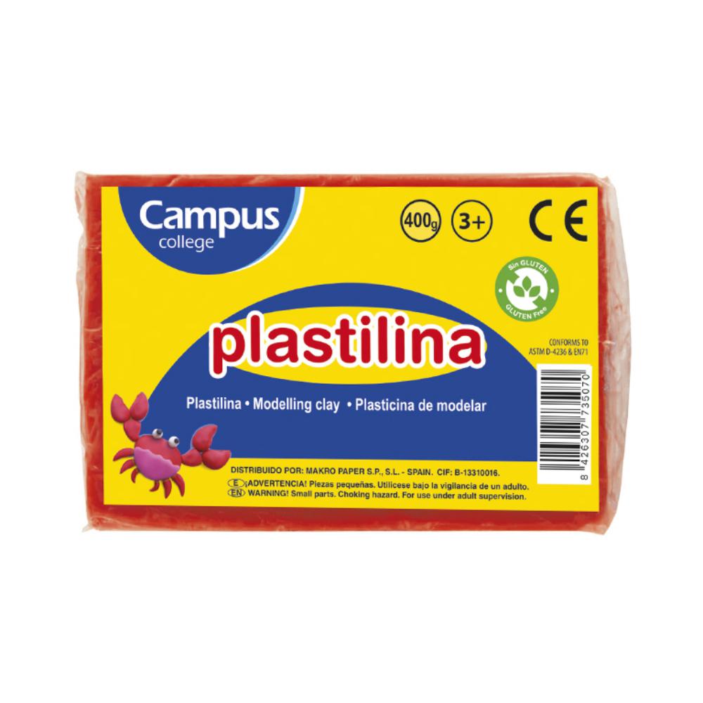 PLASTILINA CAMPUS GRANDE 400G ROJO