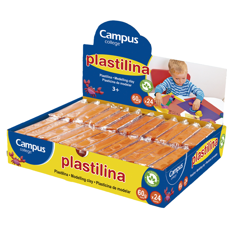 PLASTILINA CAMPUS PEQUEÑA 60G NARANJA