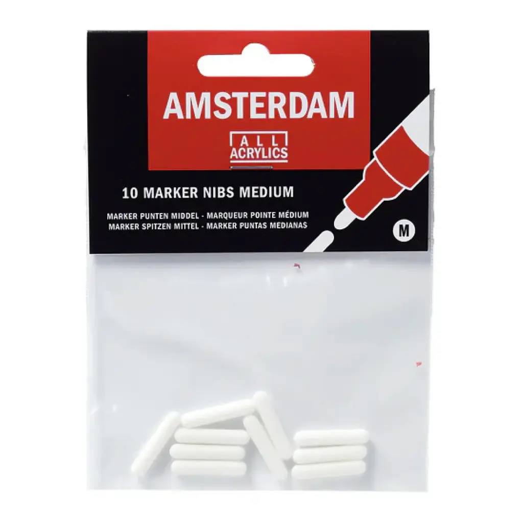 AMSTERDAM ACRYLIC MARKER PUNTAS MEDIUM ROUND 4MM SET 6UDS