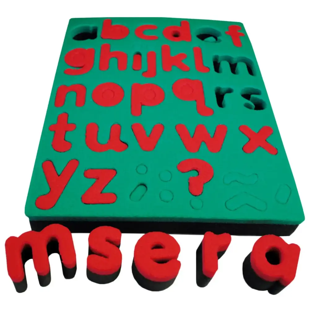 ESPONJAS PARA ESTAMPAR CON PINTURA LETRAS MINÚSCULAS Y SÍMBOLOS HENBEA