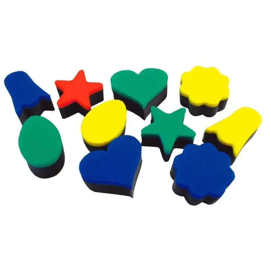 ESPONJAS PARA ESTAMPAR CON PINTURA FIGURAS GEOMETRICAS HENBEA
