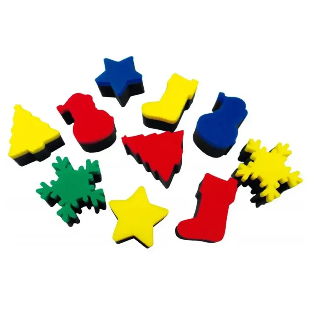 ESPONJAS PARA ESTAMPAR CON PINTURA NAVIDAD HENBEA