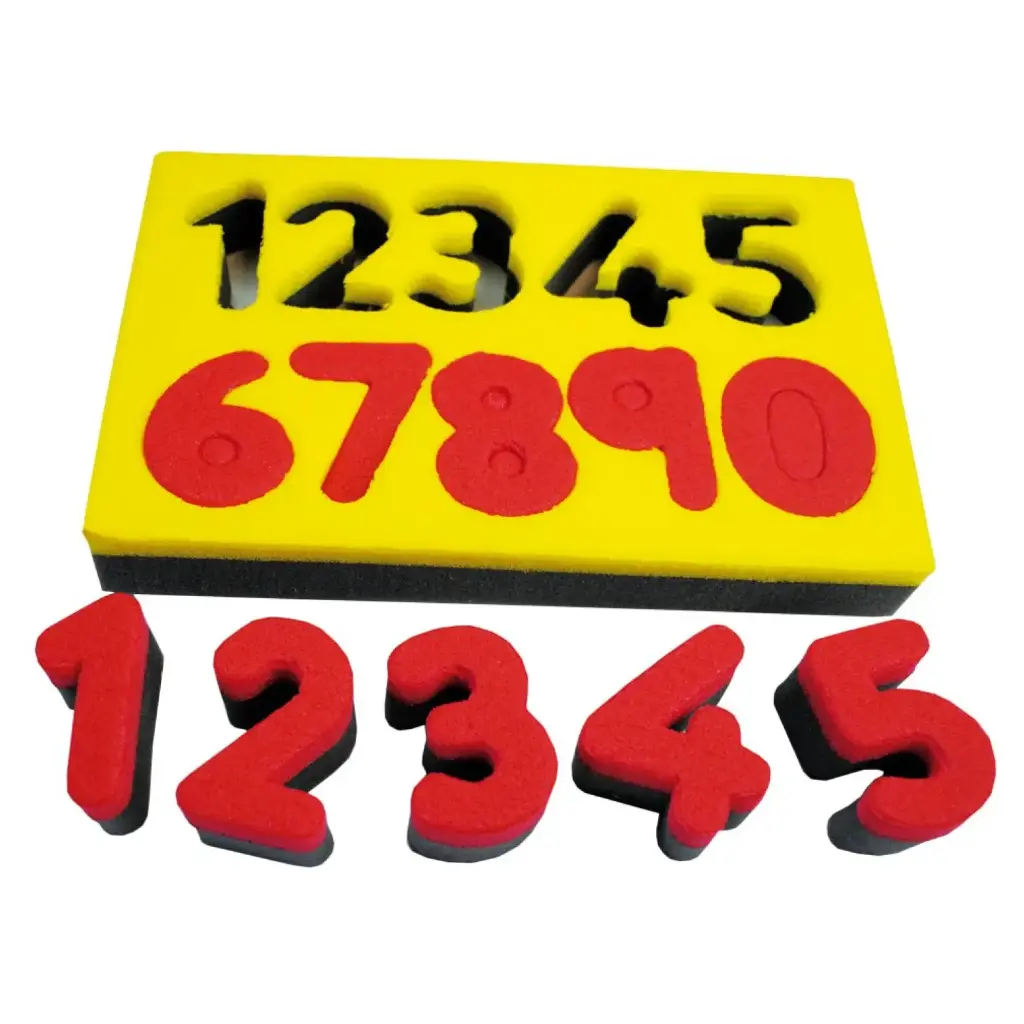 ESPONJAS PARA ESTAMPAR CON PINTURA NUMEROS HENBEA