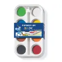 ACUARELAS STAEDTLER ESTUCHE 8 COLORES PASTILLAS GRANDES Ø44mm