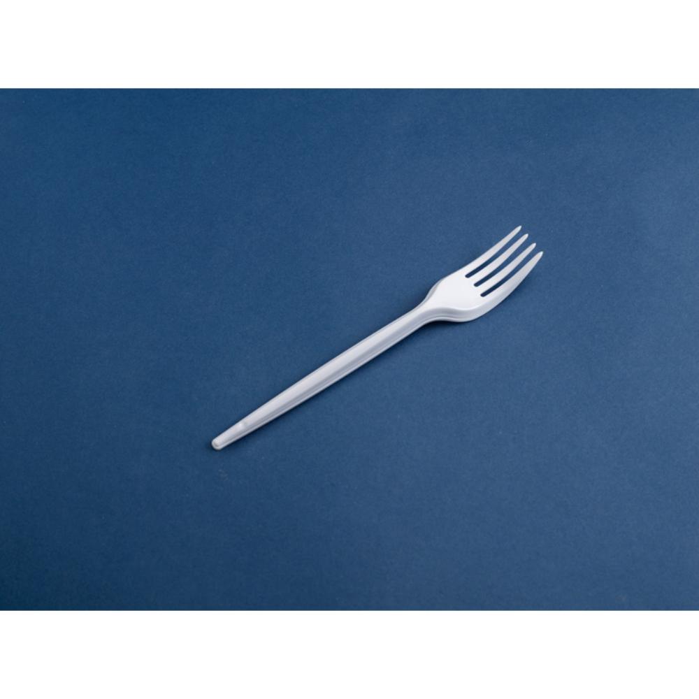 TENEDOR REUTILIZABLE BLANCO 16,5CM 100 UDS