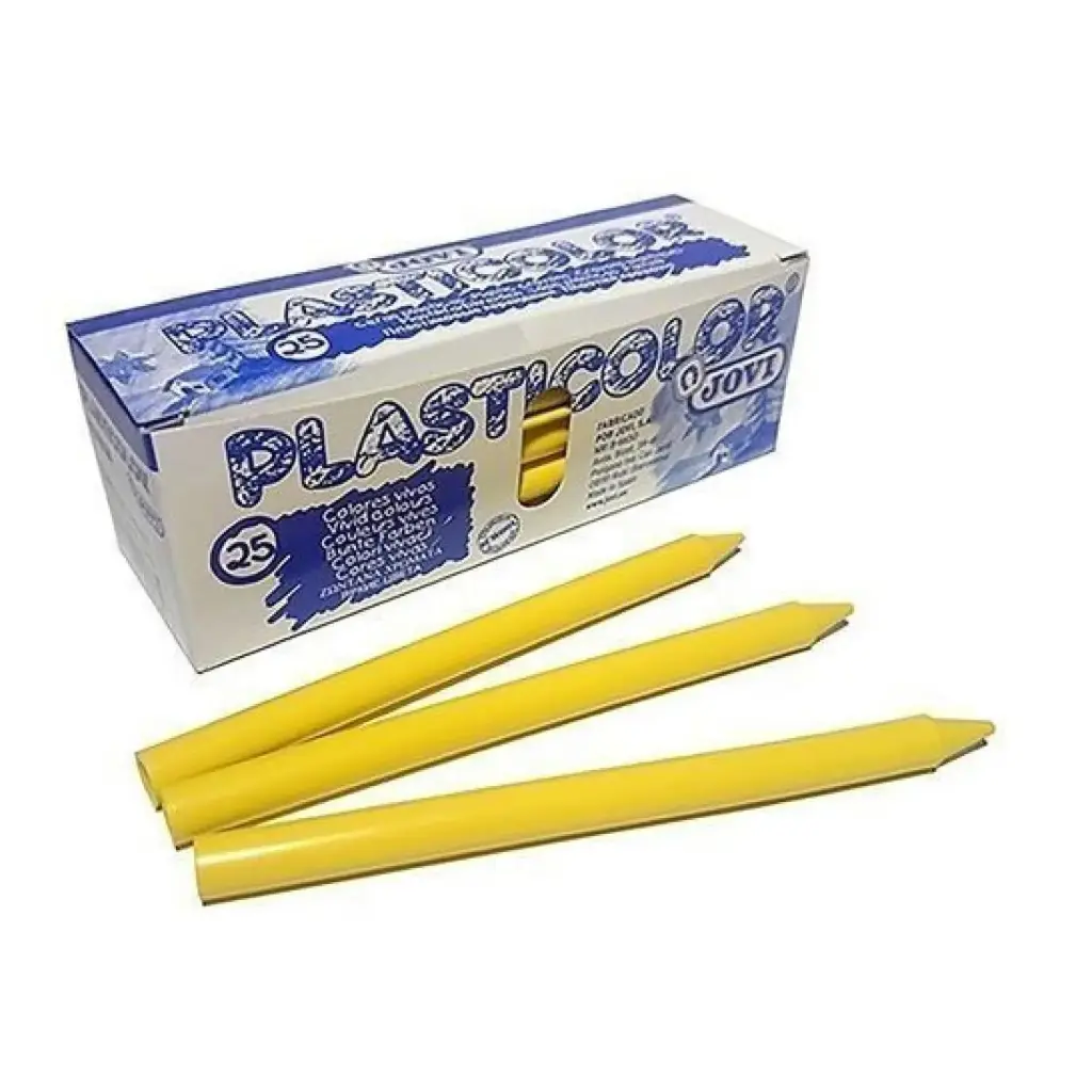 CERAS JOVI PLASTICOLOR AMARILLO ESTUCHE UNICOLOR 25UDS 