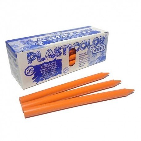 CERAS JOVI PLASTICOLOR NARANJA ESTUCHE UNICOLOR 25 UDS