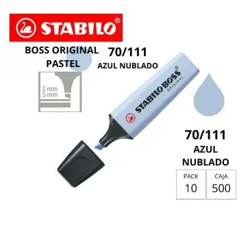 MARCADOR FLUORESCENTE STABILO BOSS 70–AZUL NUBLADO