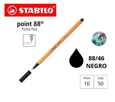 ROTULADOR STABILO POINT 88 NEGRO