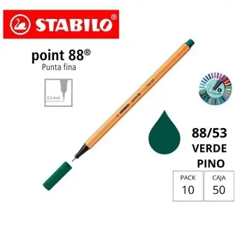 ROTULADOR STABILO POINT 88 VERDE AZUL