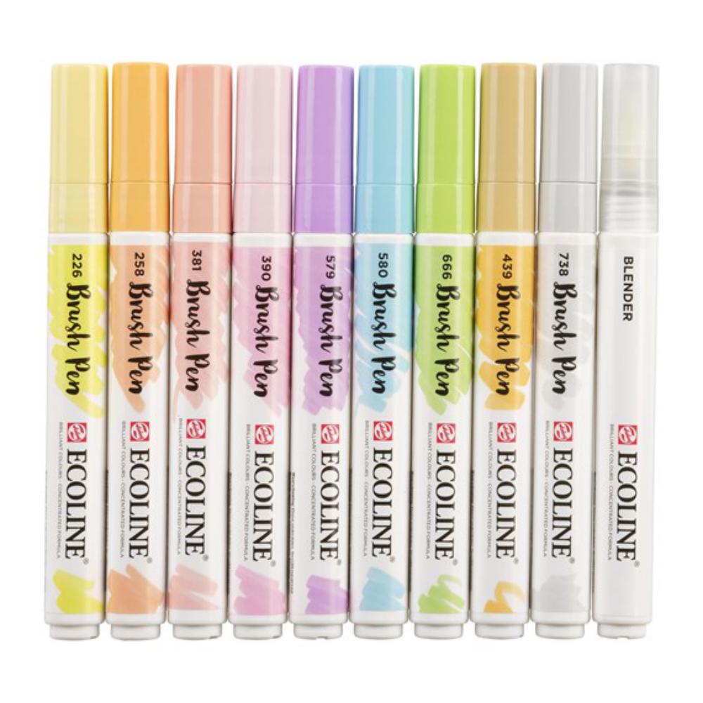 ECOLINE BRUSHPEN X10 PASTEL