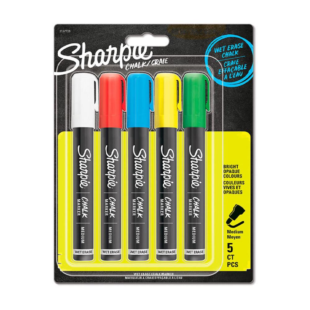 MARCADORES DE TIZA PARA PIZARRA PACK 5 SURTIDOS SHARPIE