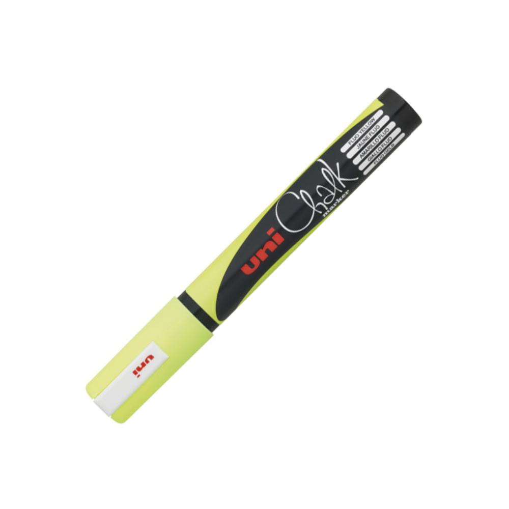 ROTULADOR UNI CHALK TIZA LÍQUIDA AMARILLO FLUORESCENTE