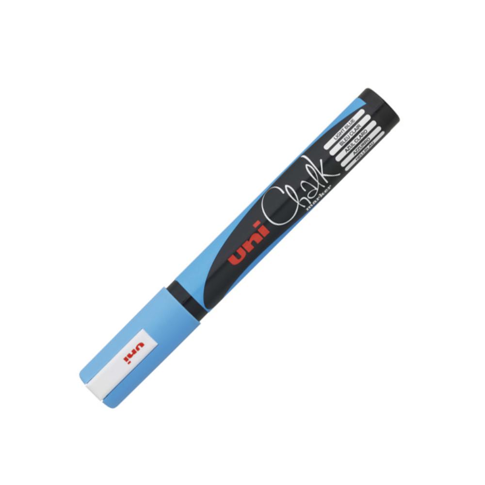 ROTULADOR UNI CHALK TIZA LÍQUIDA AZUL CLARO