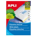 APLI ETIQUETAS BLANCAS PERMANENTES 70X50,8MM 100 HOJAS