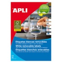 APLI ETIQUETAS BLANCAS REMOVIBLES JOYERÍA 45X8MM  25 HOJAS 
