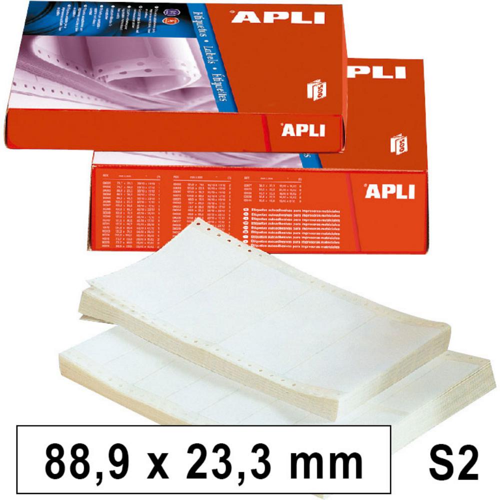 APLI ETIQUETAS EN CONTINUO 88,9X23,3MM SALIDA 