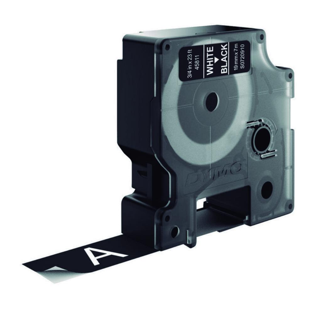 CINTA DYMO D1 19MM×7M BLANCO/NEGRO 