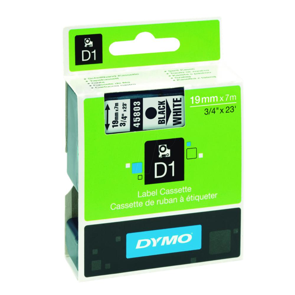 CINTA DYMO D1 19MM×7M NEGRO/BLANCO