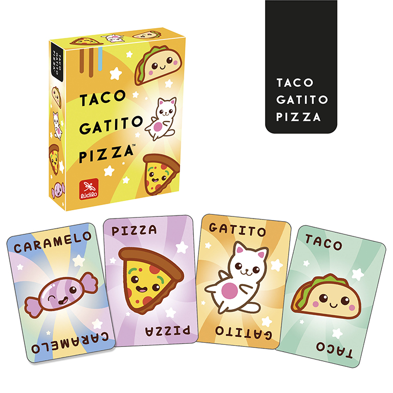 JUEGO DE CARTAS LUDILO TACO, GATITO, PIZZA