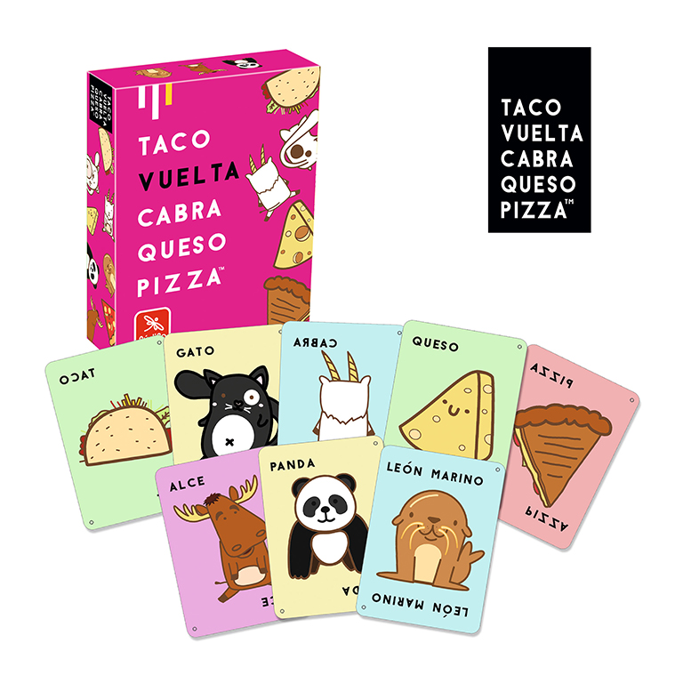 JUEGO DE CARTAS LUDILO TACO, VUELTA, CABRA, QUESO, PIZZA 