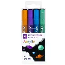ROTULADOR RAYLU ACRÍLICO ESTUCHE 4 COLORES METAL 2