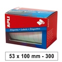 ROLLO ETIQUETAS APLI BLANCAS PERMANENTES 53X100MM