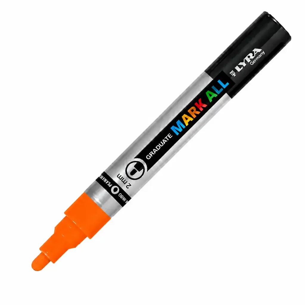 ROTULADOR ACRÍLICO LYRA 2MM NARANJA GRADUATE MARK ALL 