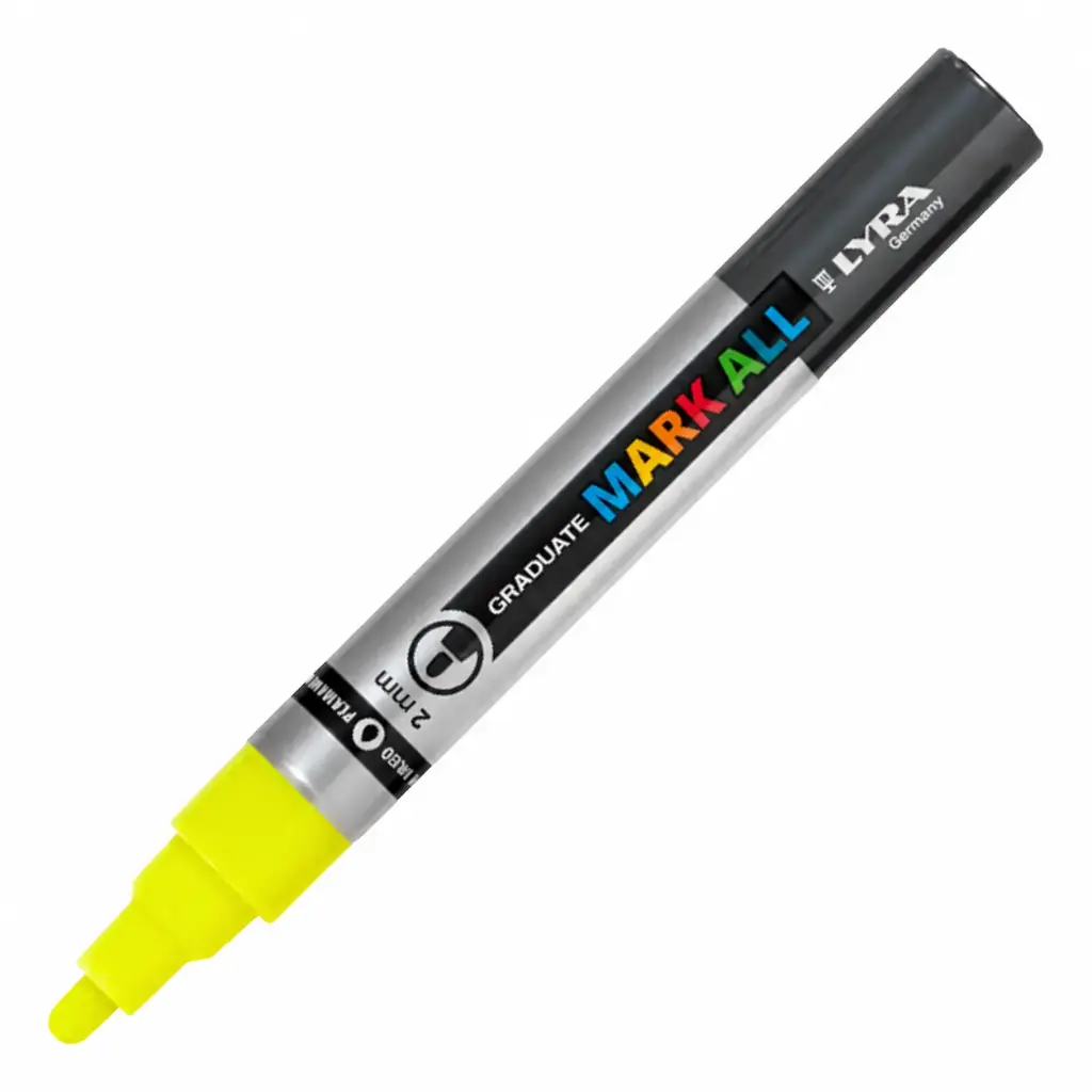ROTULADOR ACRÍLICO LYRA 2MM AMARILLO LIMON GRADUATE MARK ALL 