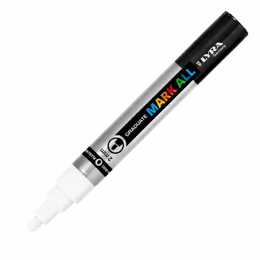 ROTULADOR ACRÍLICO LYRA 2MM BLANCO GRADUATE MARK ALL