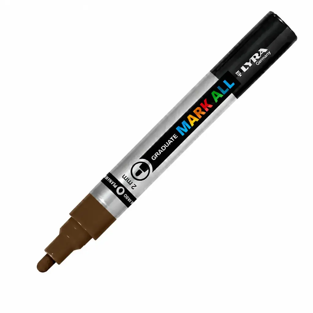 ROTULADOR ACRÍLICO LYRA 2MM MARRON GRADUATE MARK ALL
