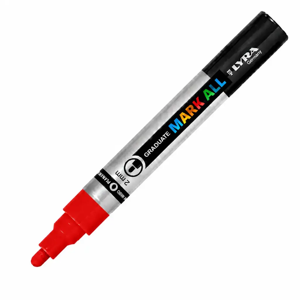 ROTULADOR ACRÍLICO LYRA 2MM ROJO GRADUATE MARK ALL