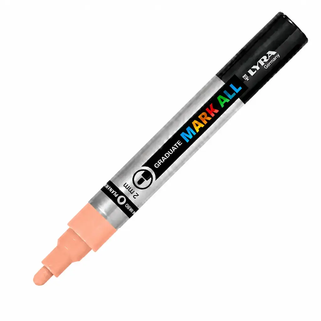 ROTULADOR ACRÍLICO LYRA 2MM ROSA DURAZNO GRADUATE MARK ALL