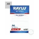 BLOC NOTAS MICROPERFORADO RAYLU A6 60 GRAMOS 80 HOJAS HORIZONTAL